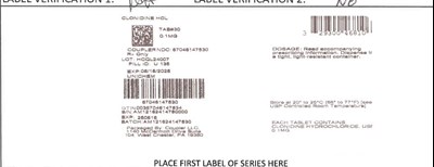 Label (Clonidine .1mg)